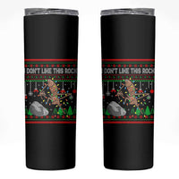 Christmas Marcus The Worm Meme Skinny Tumbler I Dont Like This Rock Brainrot Funny Ugly Xmas - Wonder Print Shop