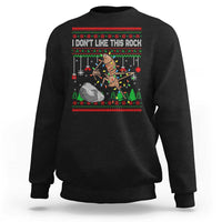 Christmas Marcus The Worm Meme Sweatshirt I Dont Like This Rock Brainrot Funny Ugly Xmas - Wonder Print Shop