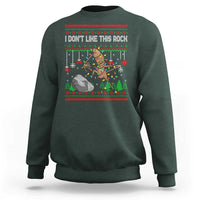 Christmas Marcus The Worm Meme Sweatshirt I Dont Like This Rock Brainrot Funny Ugly Xmas - Wonder Print Shop
