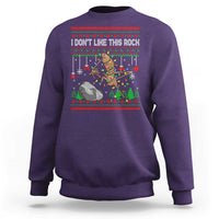Christmas Marcus The Worm Meme Sweatshirt I Dont Like This Rock Brainrot Funny Ugly Xmas - Wonder Print Shop