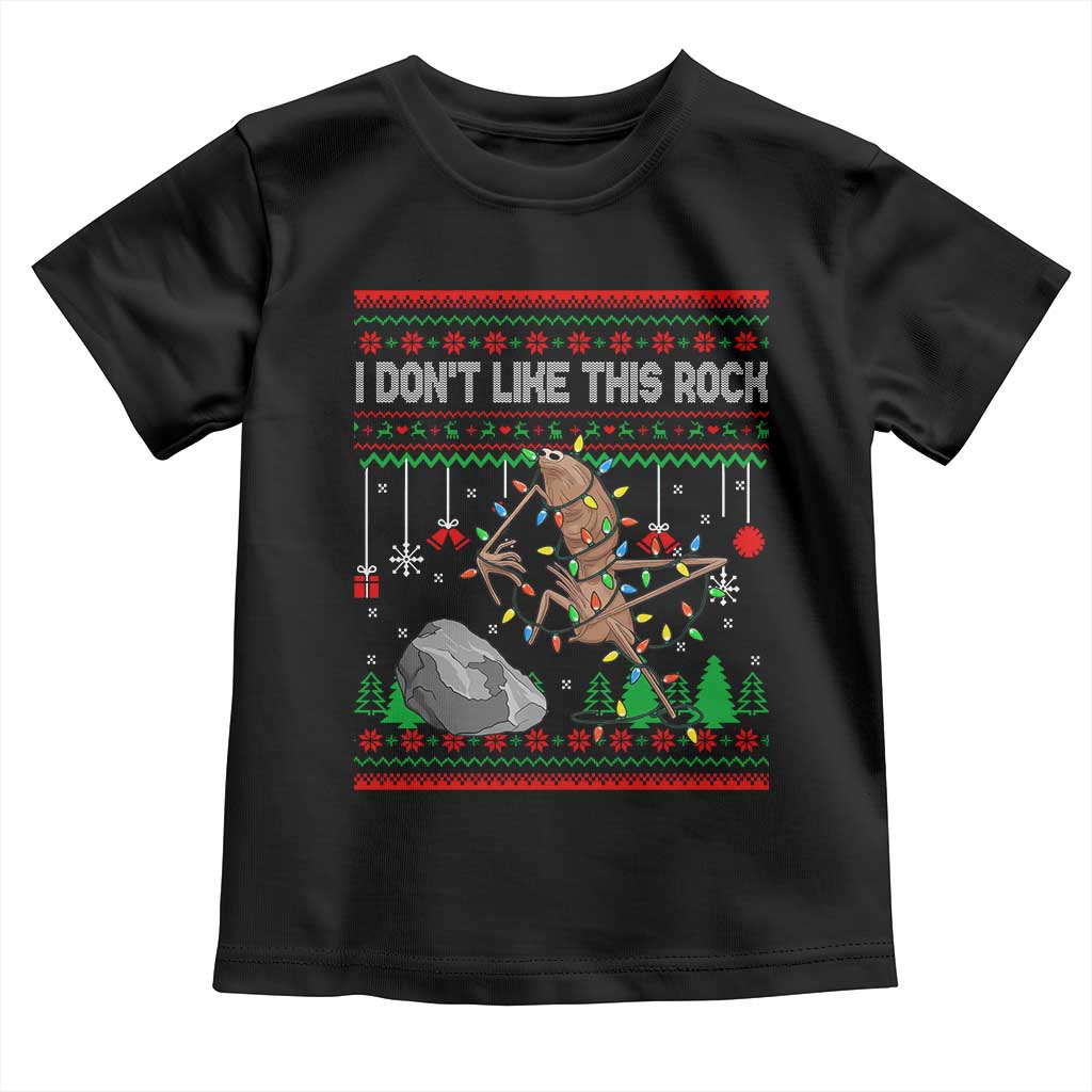 Christmas Marcus The Worm Meme Toddler T Shirt I Dont Like This Rock Brainrot Funny Ugly Xmas - Wonder Print Shop