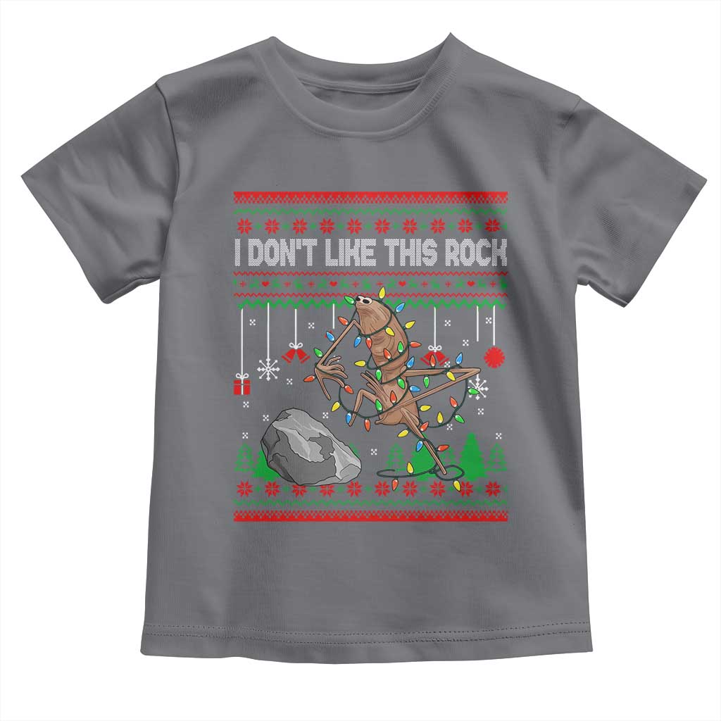 Christmas Marcus The Worm Meme Toddler T Shirt I Dont Like This Rock Brainrot Funny Ugly Xmas - Wonder Print Shop