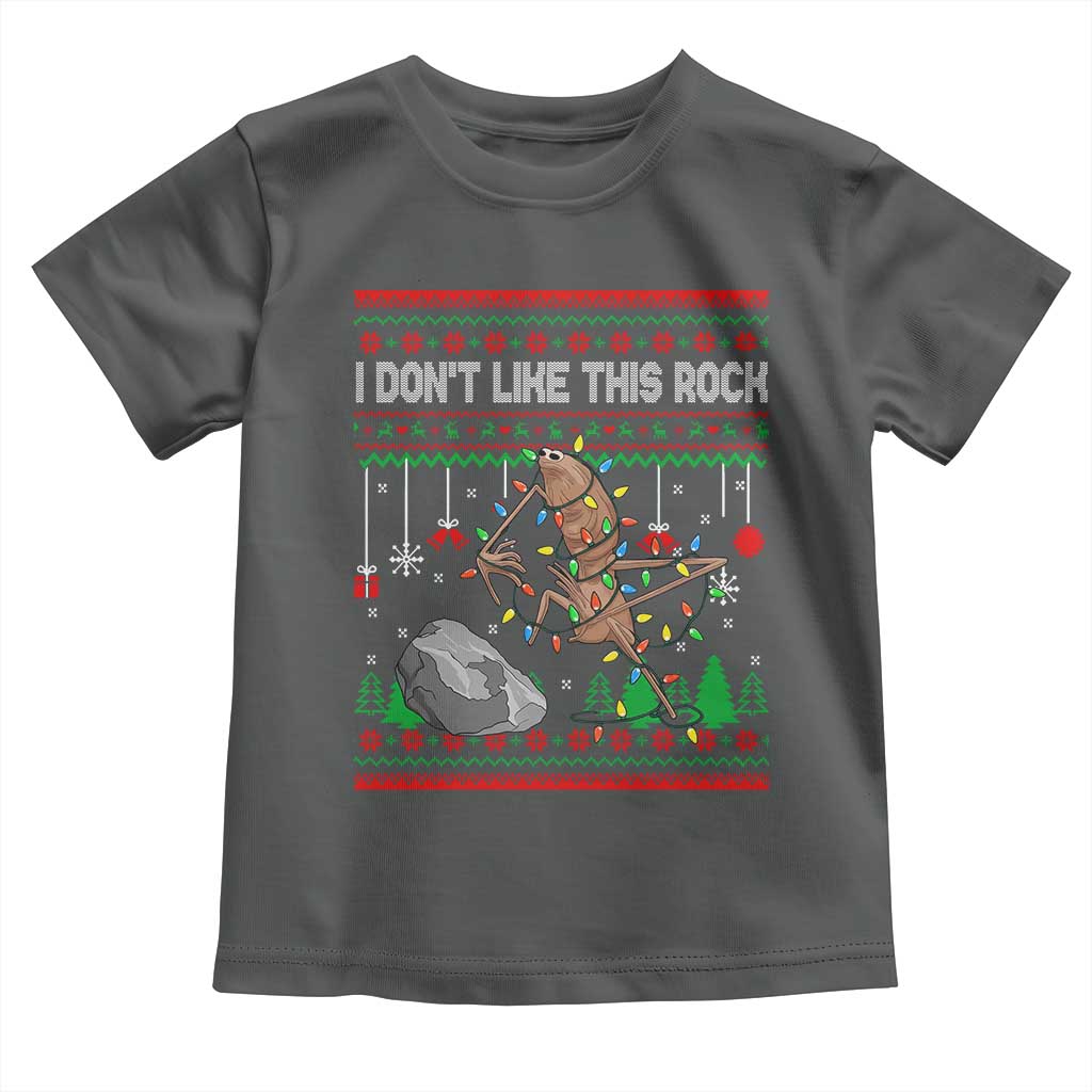 Christmas Marcus The Worm Meme Toddler T Shirt I Dont Like This Rock Brainrot Funny Ugly Xmas - Wonder Print Shop