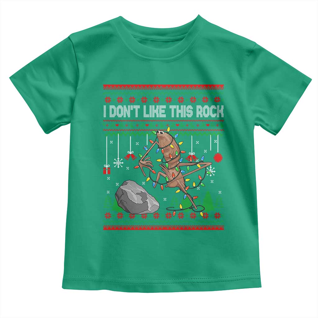 Christmas Marcus The Worm Meme Toddler T Shirt I Dont Like This Rock Brainrot Funny Ugly Xmas - Wonder Print Shop