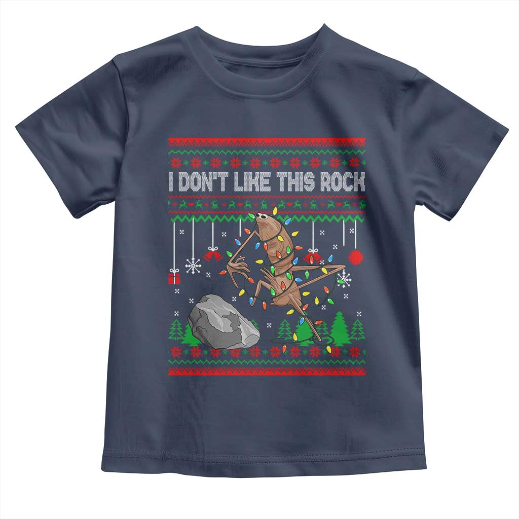 Christmas Marcus The Worm Meme Toddler T Shirt I Dont Like This Rock Brainrot Funny Ugly Xmas - Wonder Print Shop