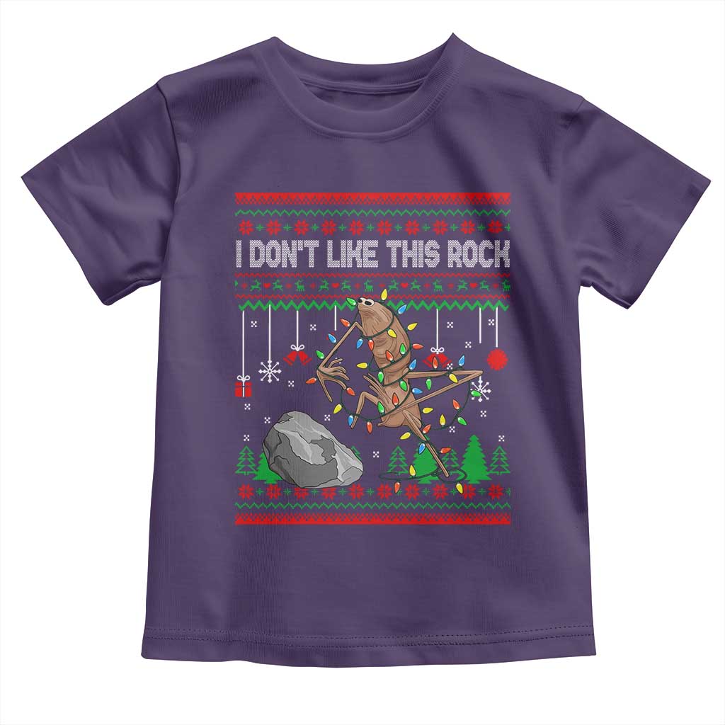 Christmas Marcus The Worm Meme Toddler T Shirt I Dont Like This Rock Brainrot Funny Ugly Xmas - Wonder Print Shop