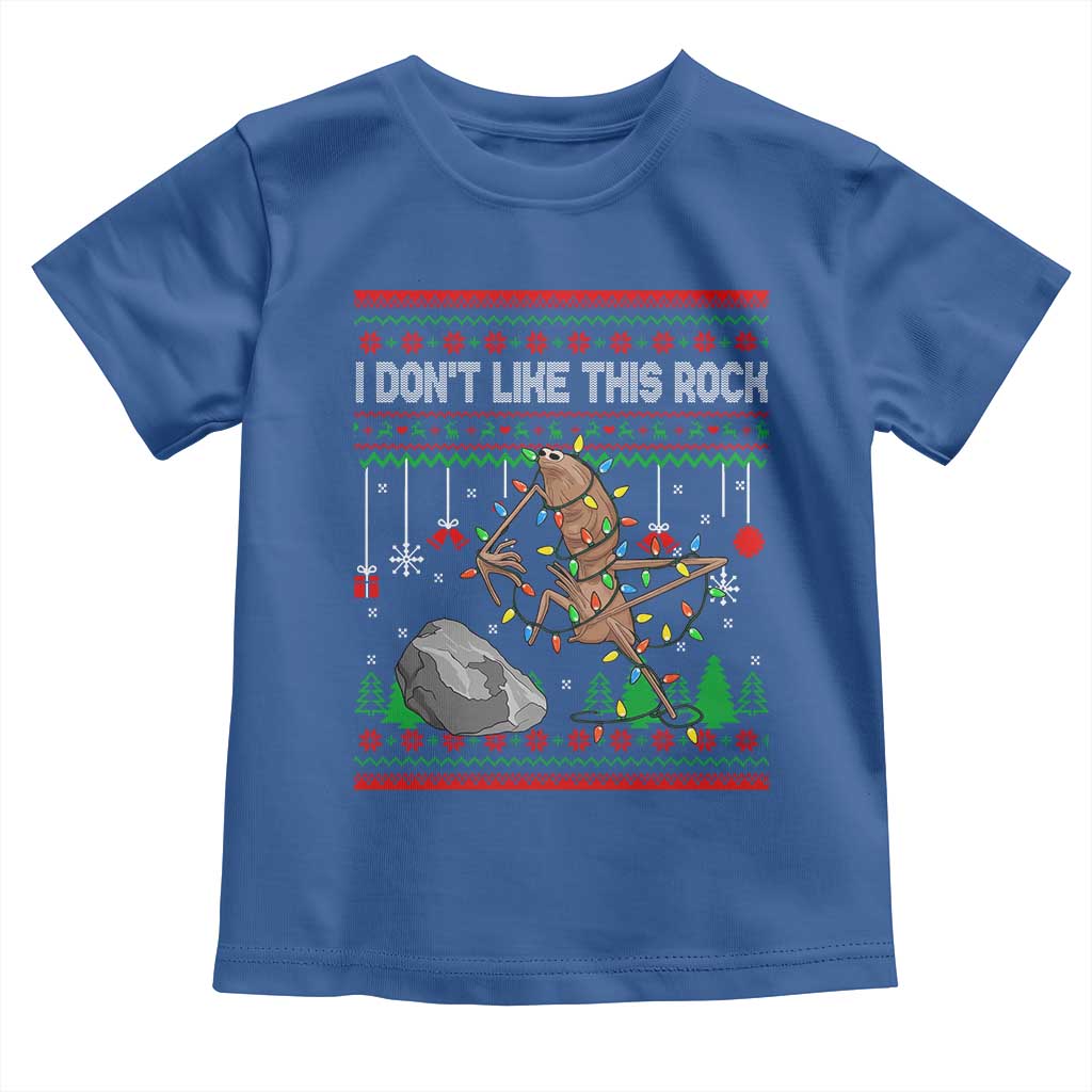 Christmas Marcus The Worm Meme Toddler T Shirt I Dont Like This Rock Brainrot Funny Ugly Xmas - Wonder Print Shop