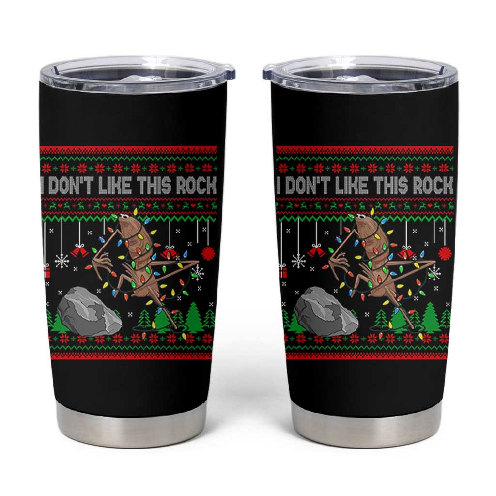 Christmas Marcus The Worm Meme Tumbler Cup I Dont Like This Rock Brainrot Funny Ugly Xmas - Wonder Print Shop
