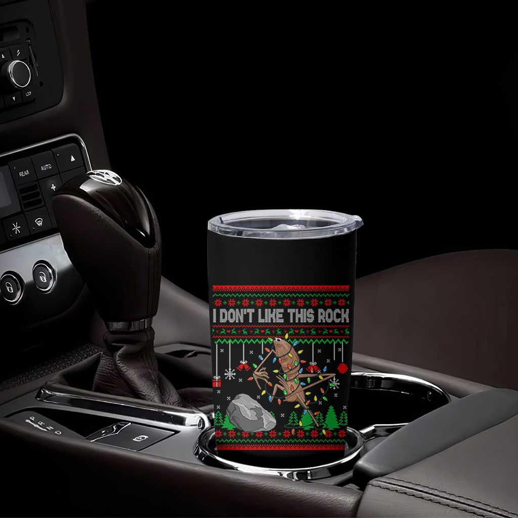 Christmas Marcus The Worm Meme Tumbler Cup I Dont Like This Rock Brainrot Funny Ugly Xmas - Wonder Print Shop