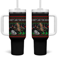 Christmas Marcus The Worm Meme Tumbler With Handle I Dont Like This Rock Brainrot Funny Ugly Xmas - Wonder Print Shop