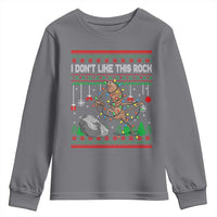 Christmas Marcus The Worm Meme Youth Sweatshirt I Dont Like This Rock Brainrot Funny Ugly Xmas - Wonder Print Shop