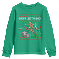 Christmas Marcus The Worm Meme Youth Sweatshirt I Dont Like This Rock Brainrot Funny Ugly Xmas - Wonder Print Shop