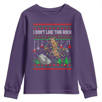 Christmas Marcus The Worm Meme Youth Sweatshirt I Dont Like This Rock Brainrot Funny Ugly Xmas - Wonder Print Shop