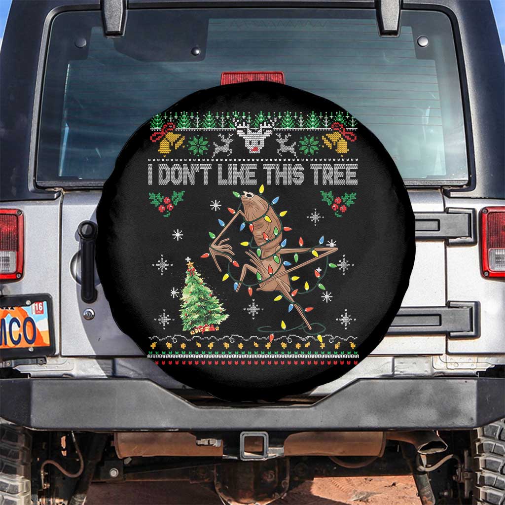 Marcus The Worm Christmas Meme Spare Tire Cover I Dont Like This Tree Brainrot Funny Ugly Xmas - Wonder Print Shop