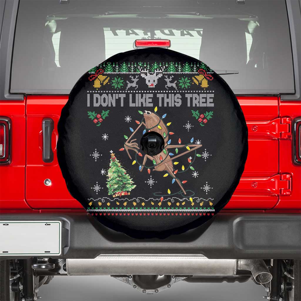 Marcus The Worm Christmas Meme Spare Tire Cover I Dont Like This Tree Brainrot Funny Ugly Xmas - Wonder Print Shop
