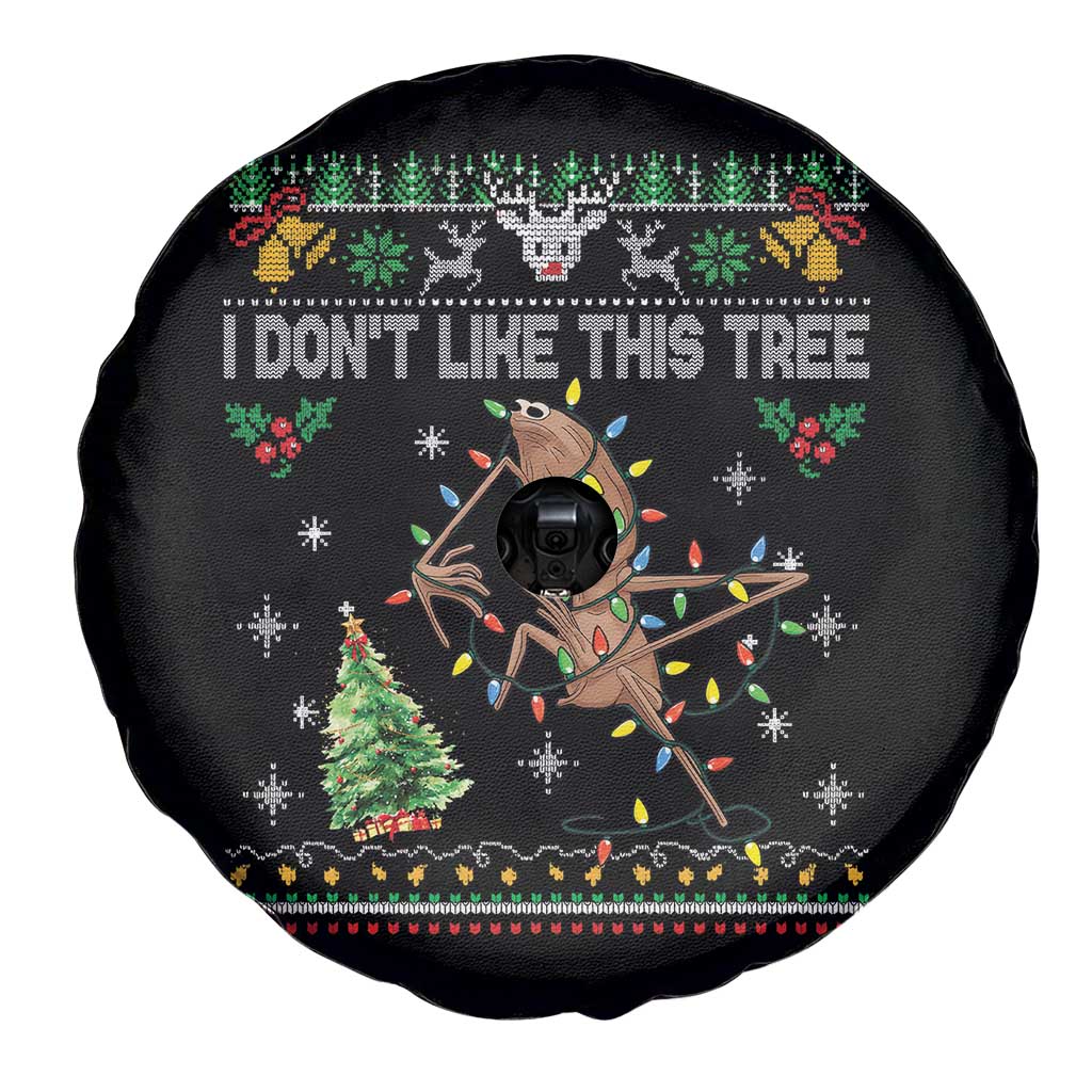 Marcus The Worm Christmas Meme Spare Tire Cover I Dont Like This Tree Brainrot Funny Ugly Xmas - Wonder Print Shop