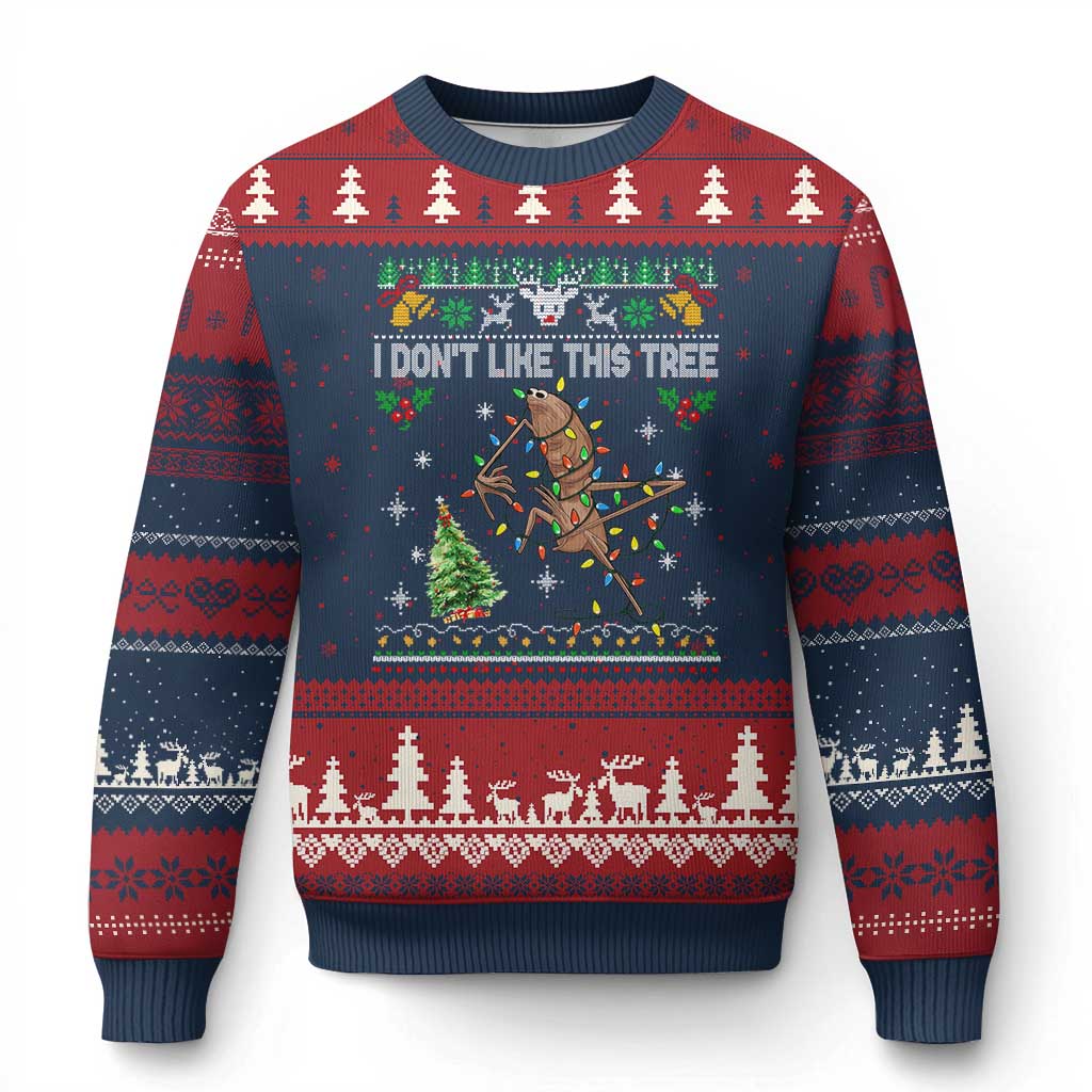 Marcus The Worm Xmas Meme Ugly Christmas Sweater I Dont Like This Tree Brainrot Funny Ugly Xmas - Wonder Print Shop