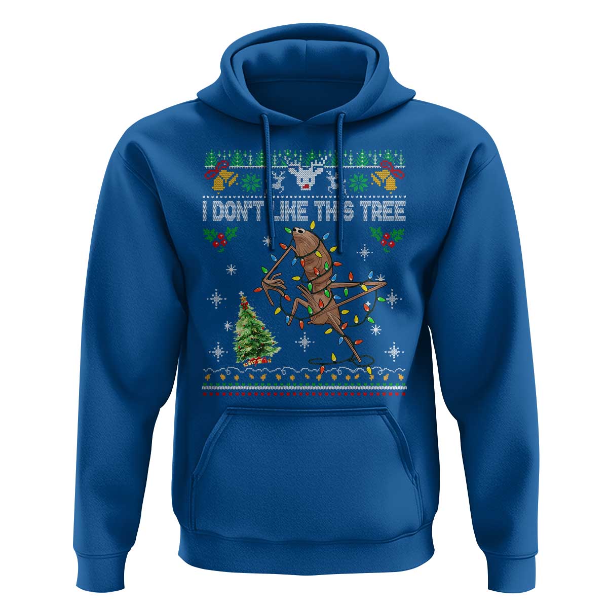 Marcus The Worm Christmas Meme Hoodie I Dont Like This Tree Brainrot Funny Ugly Xmas - Wonder Print Shop