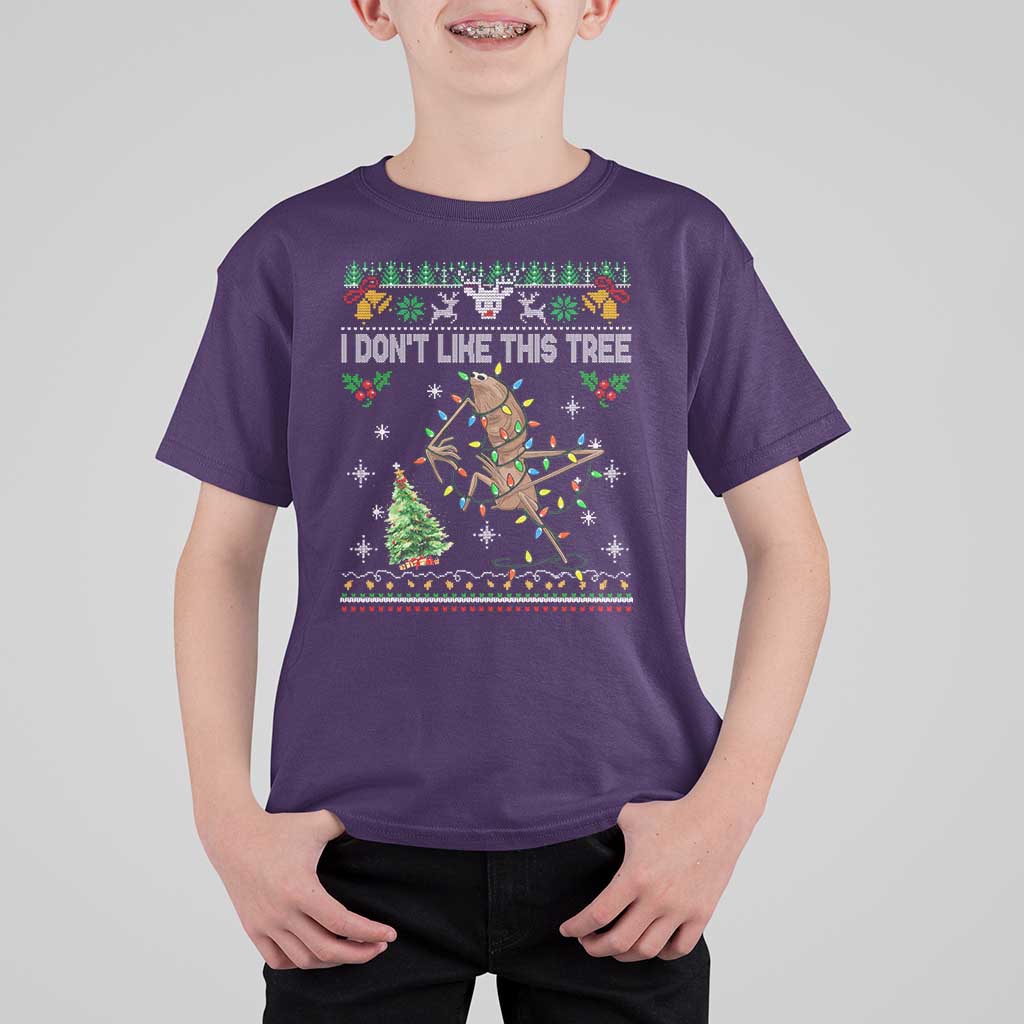Marcus The Worm Christmas Meme T Shirt For Kid I Dont Like This Tree Brainrot Funny Ugly Xmas - Wonder Print Shop