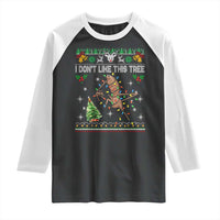 Marcus The Worm Christmas Meme Raglan Shirt I Dont Like This Tree Brainrot Funny Ugly Xmas - Wonder Print Shop
