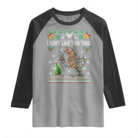Marcus The Worm Christmas Meme Raglan Shirt I Dont Like This Tree Brainrot Funny Ugly Xmas - Wonder Print Shop