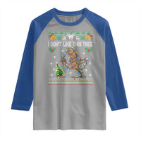 Marcus The Worm Christmas Meme Raglan Shirt I Dont Like This Tree Brainrot Funny Ugly Xmas - Wonder Print Shop