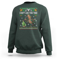 Marcus The Worm Christmas Meme Sweatshirt I Dont Like This Tree Brainrot Funny Ugly Xmas - Wonder Print Shop