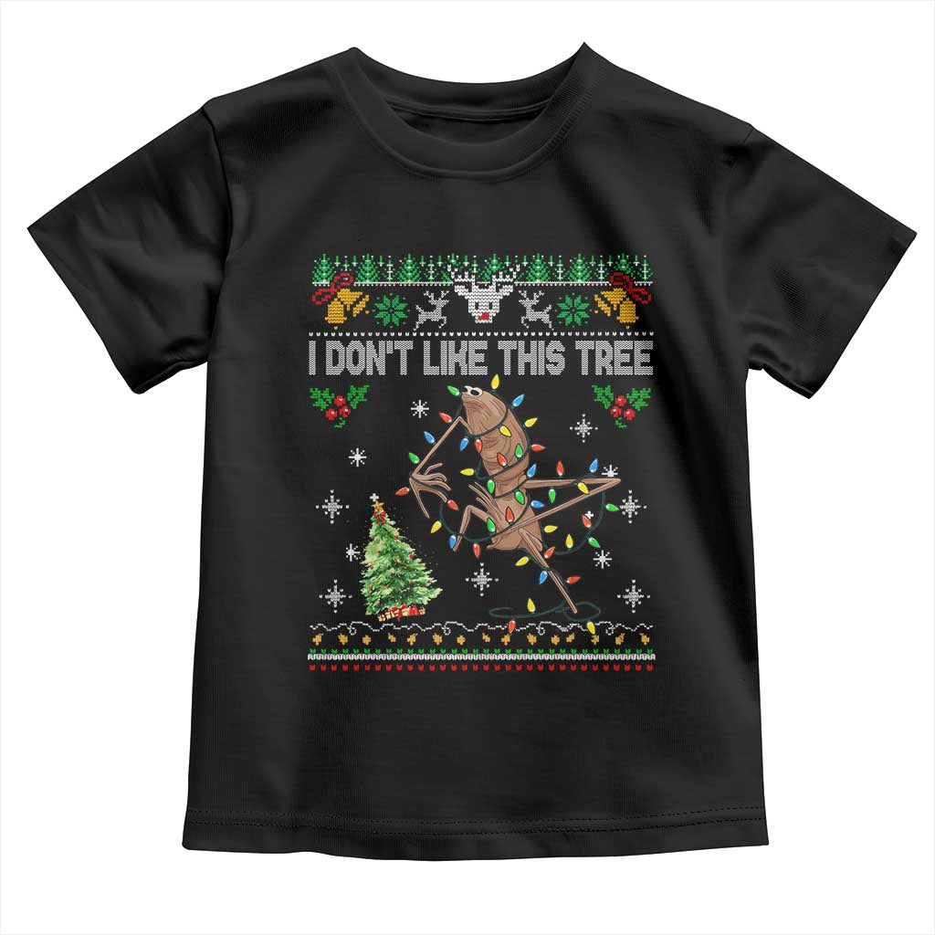 Marcus The Worm Christmas Meme Toddler T Shirt I Dont Like This Tree Brainrot Funny Ugly Xmas - Wonder Print Shop