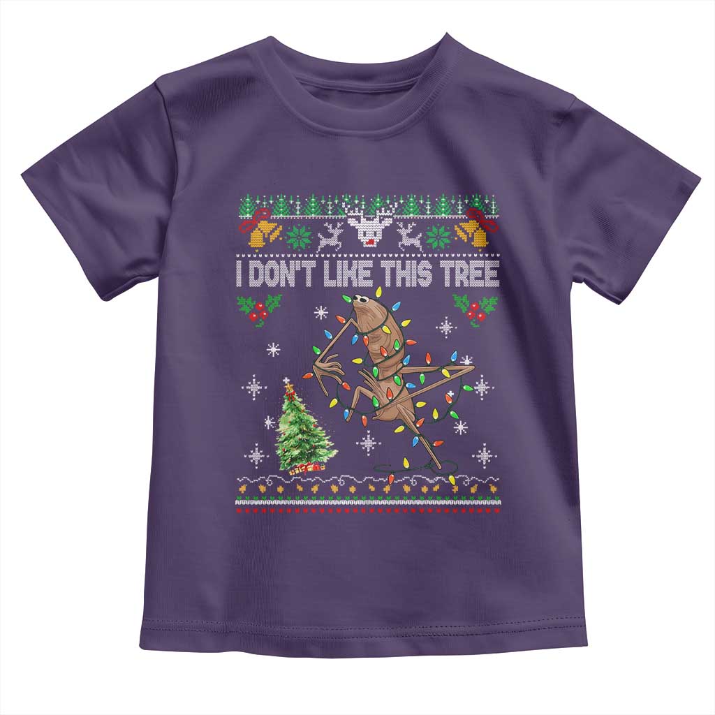 Marcus The Worm Christmas Meme Toddler T Shirt I Dont Like This Tree Brainrot Funny Ugly Xmas - Wonder Print Shop