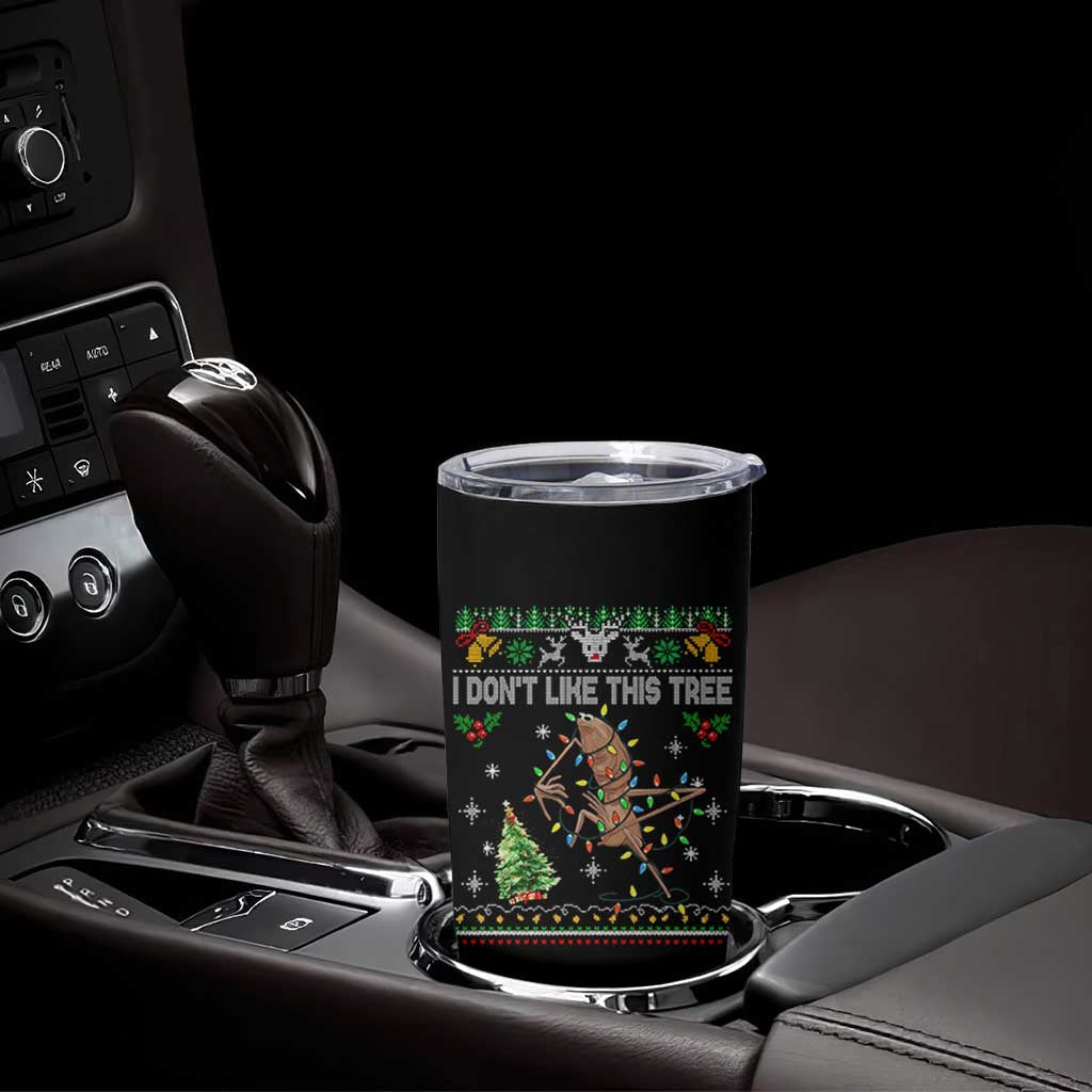 Marcus The Worm Christmas Meme Tumbler Cup I Dont Like This Tree Brainrot Funny Ugly Xmas - Wonder Print Shop