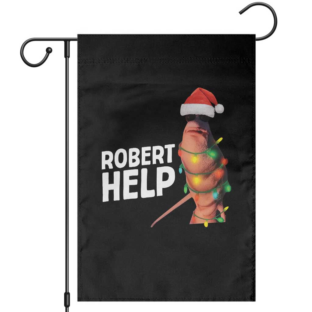 Marcus The Worm Christmas Garden Flag Robert Help Internet Weirdcore Brainrot Humor - Wonder Print Shop