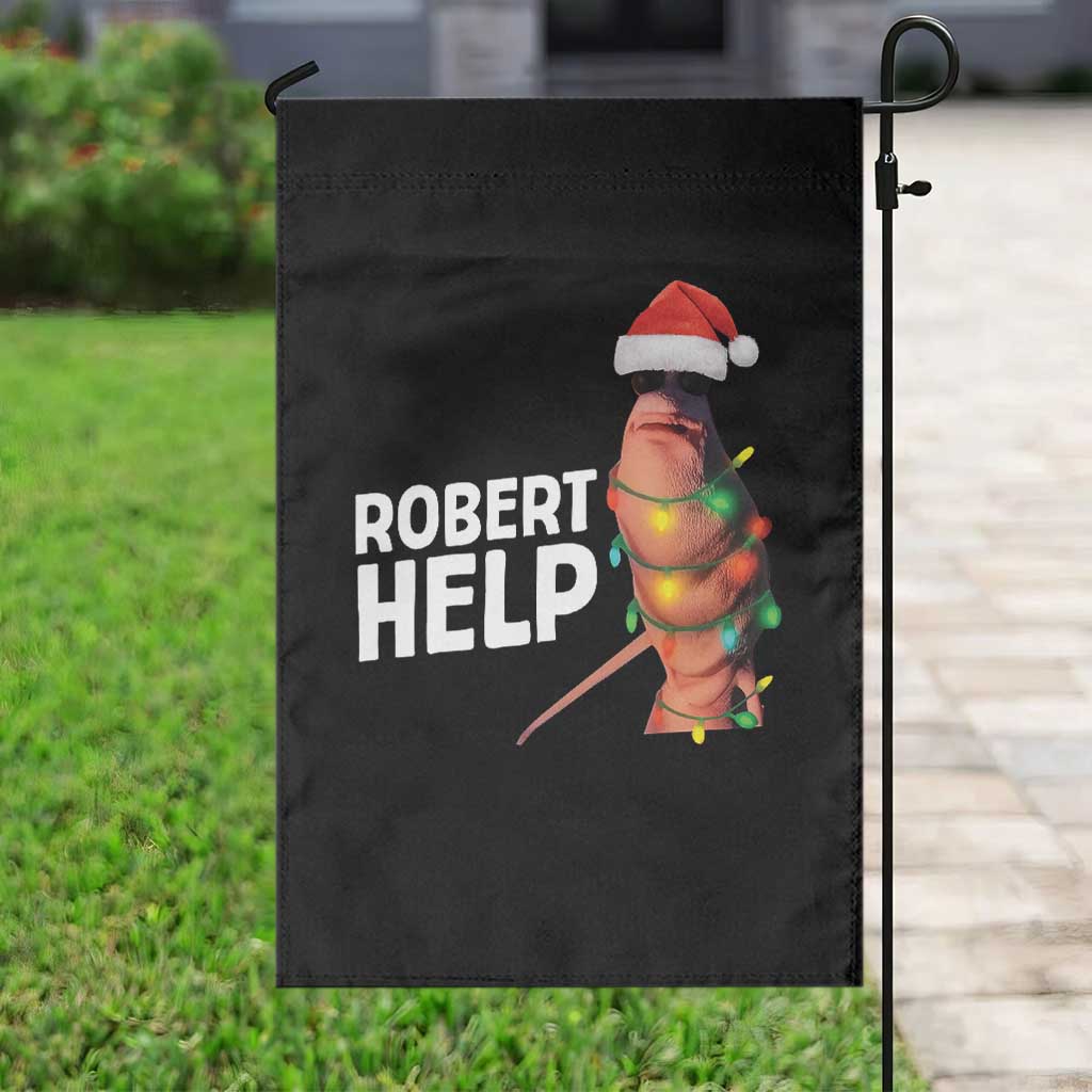 Marcus The Worm Christmas Garden Flag Robert Help Internet Weirdcore Brainrot Humor - Wonder Print Shop