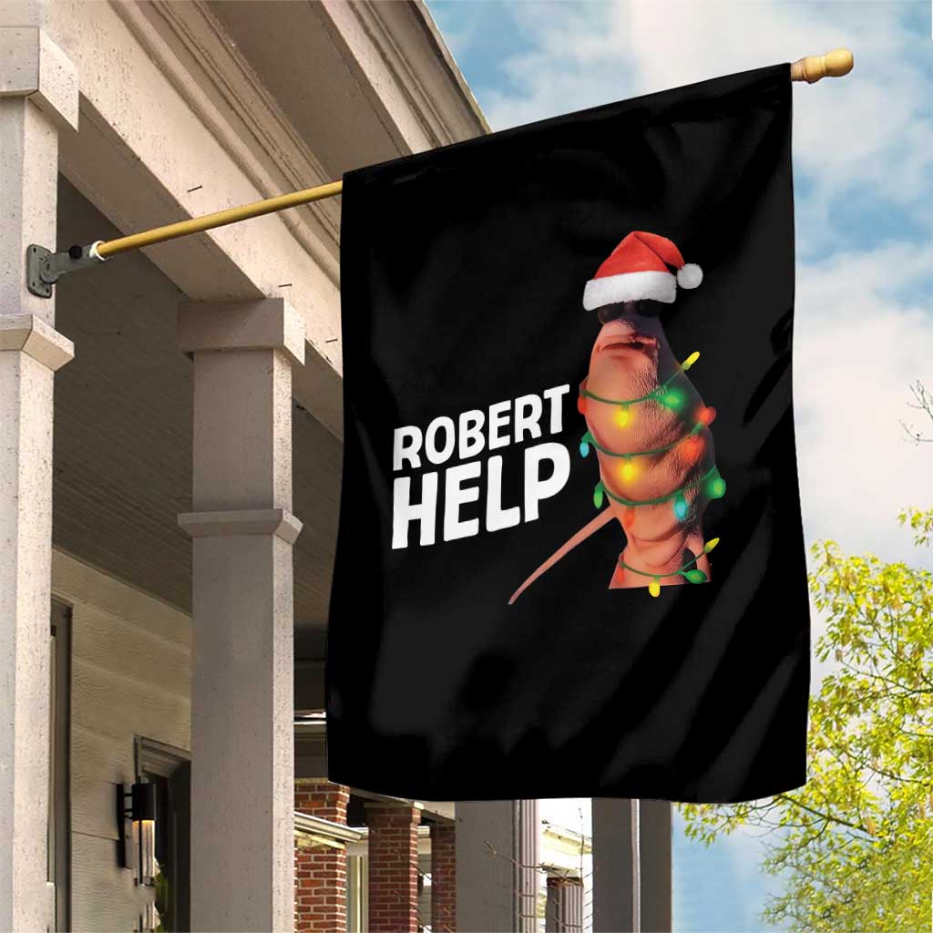 Marcus The Worm Christmas Garden Flag Robert Help Internet Weirdcore Brainrot Humor - Wonder Print Shop