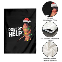Marcus The Worm Christmas Garden Flag Robert Help Internet Weirdcore Brainrot Humor - Wonder Print Shop