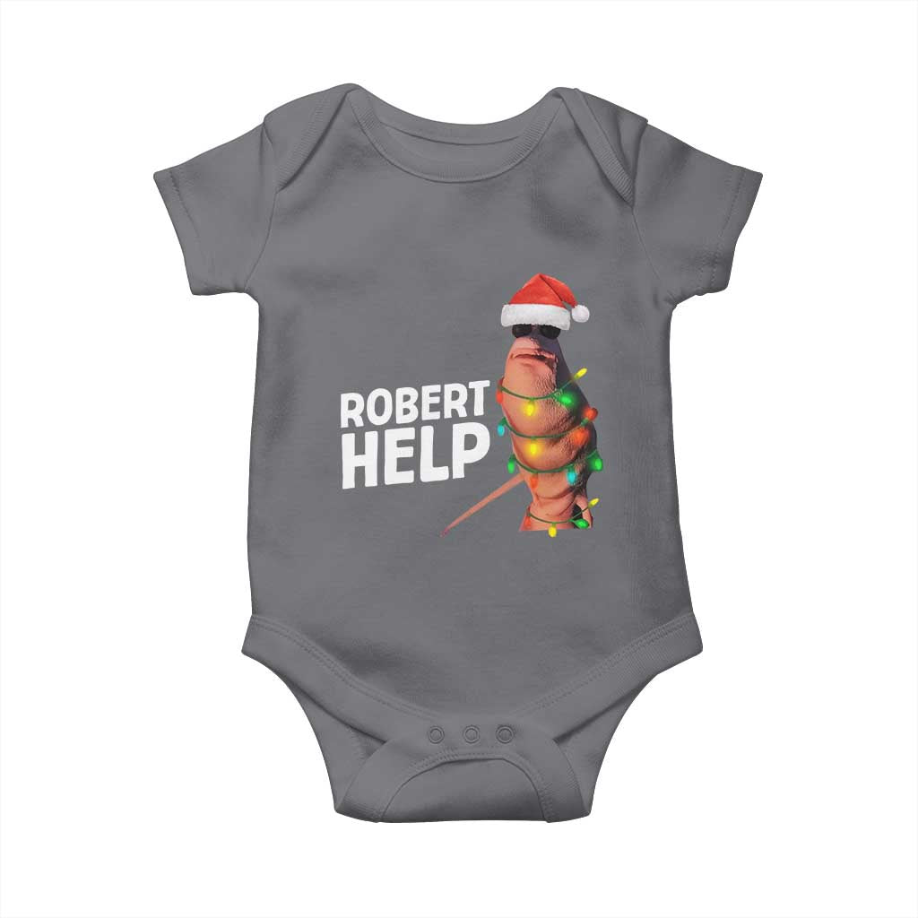 Marcus The Worm Christmas Baby Onesie Robert Help Internet Weirdcore Brainrot Humor - Wonder Print Shop