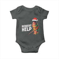 Marcus The Worm Christmas Baby Onesie Robert Help Internet Weirdcore Brainrot Humor - Wonder Print Shop
