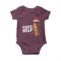 Marcus The Worm Christmas Baby Onesie Robert Help Internet Weirdcore Brainrot Humor - Wonder Print Shop
