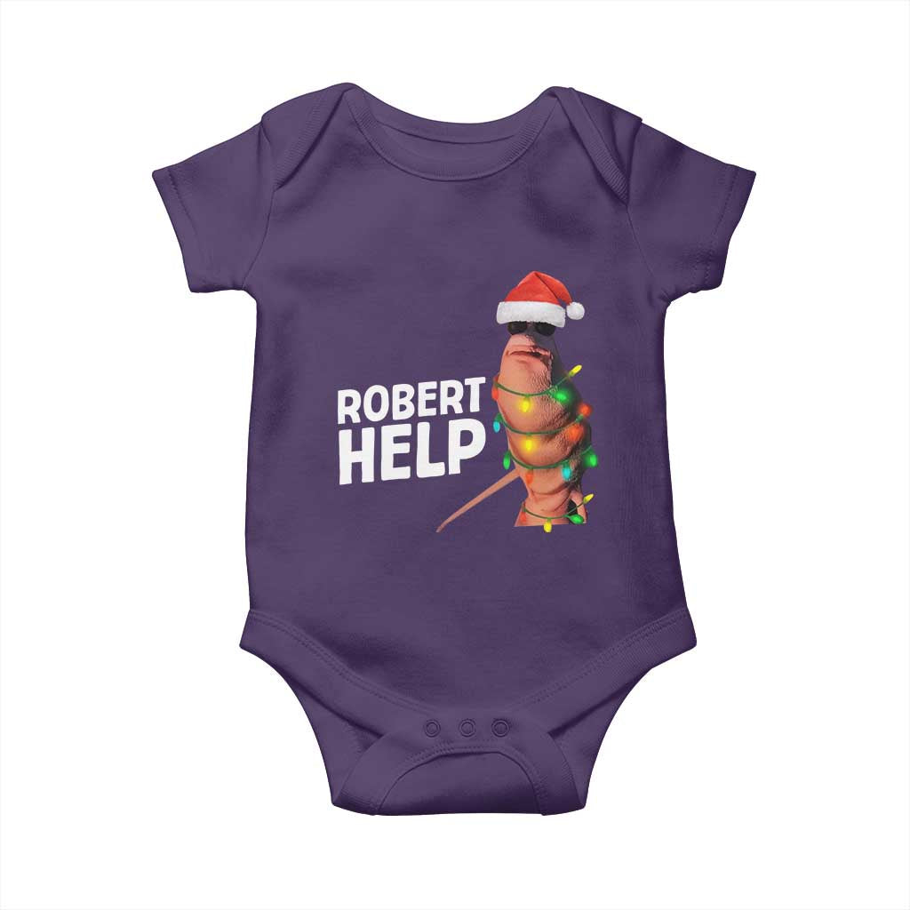 Marcus The Worm Christmas Baby Onesie Robert Help Internet Weirdcore Brainrot Humor - Wonder Print Shop