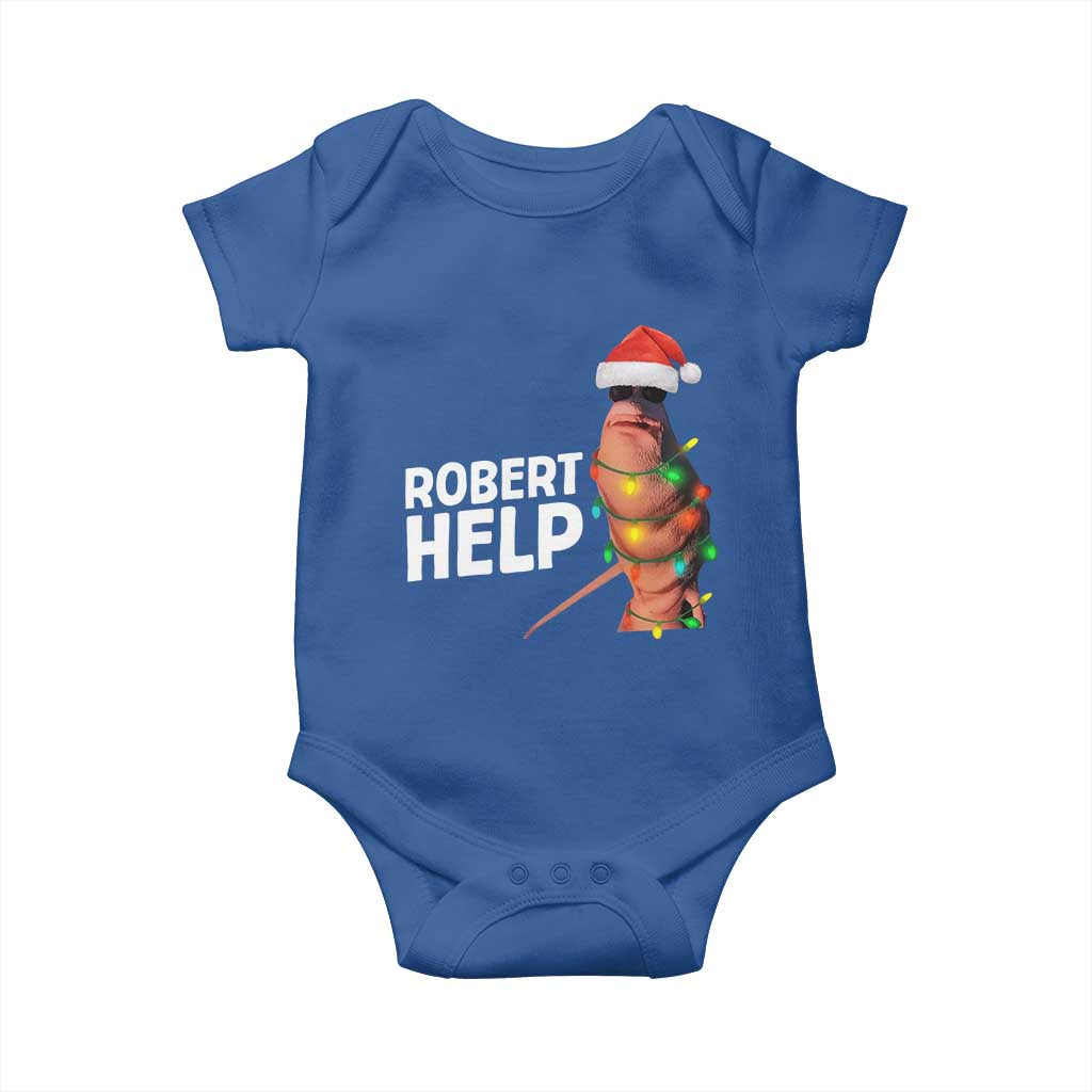 Marcus The Worm Christmas Baby Onesie Robert Help Internet Weirdcore Brainrot Humor - Wonder Print Shop