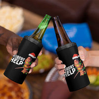 Marcus The Worm Christmas 4 in 1 Can Cooler Tumbler Robert Help Internet Weirdcore Brainrot Humor - Wonder Print Shop