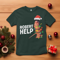 Marcus The Worm Christmas T Shirt Robert Help Internet Weirdcore Brainrot Humor - Wonder Print Shop