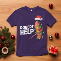Marcus The Worm Christmas T Shirt Robert Help Internet Weirdcore Brainrot Humor - Wonder Print Shop