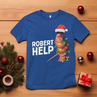 Marcus The Worm Christmas T Shirt Robert Help Internet Weirdcore Brainrot Humor - Wonder Print Shop