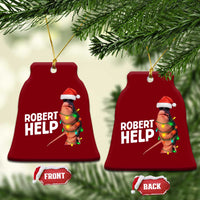Marcus The Worm Christmas Ceramic Ornament Robert Help Internet Weirdcore Brainrot Humor - Wonder Print Shop