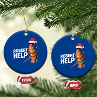 Marcus The Worm Christmas Ceramic Ornament Robert Help Internet Weirdcore Brainrot Humor - Wonder Print Shop
