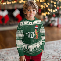 Marcus The Worm Xmas Ugly Christmas Sweater Robert Help Internet Weirdcore Brainrot Humor - Wonder Print Shop