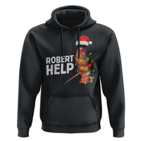 Marcus The Worm Christmas Hoodie Robert Help Internet Weirdcore Brainrot Humor - Wonder Print Shop