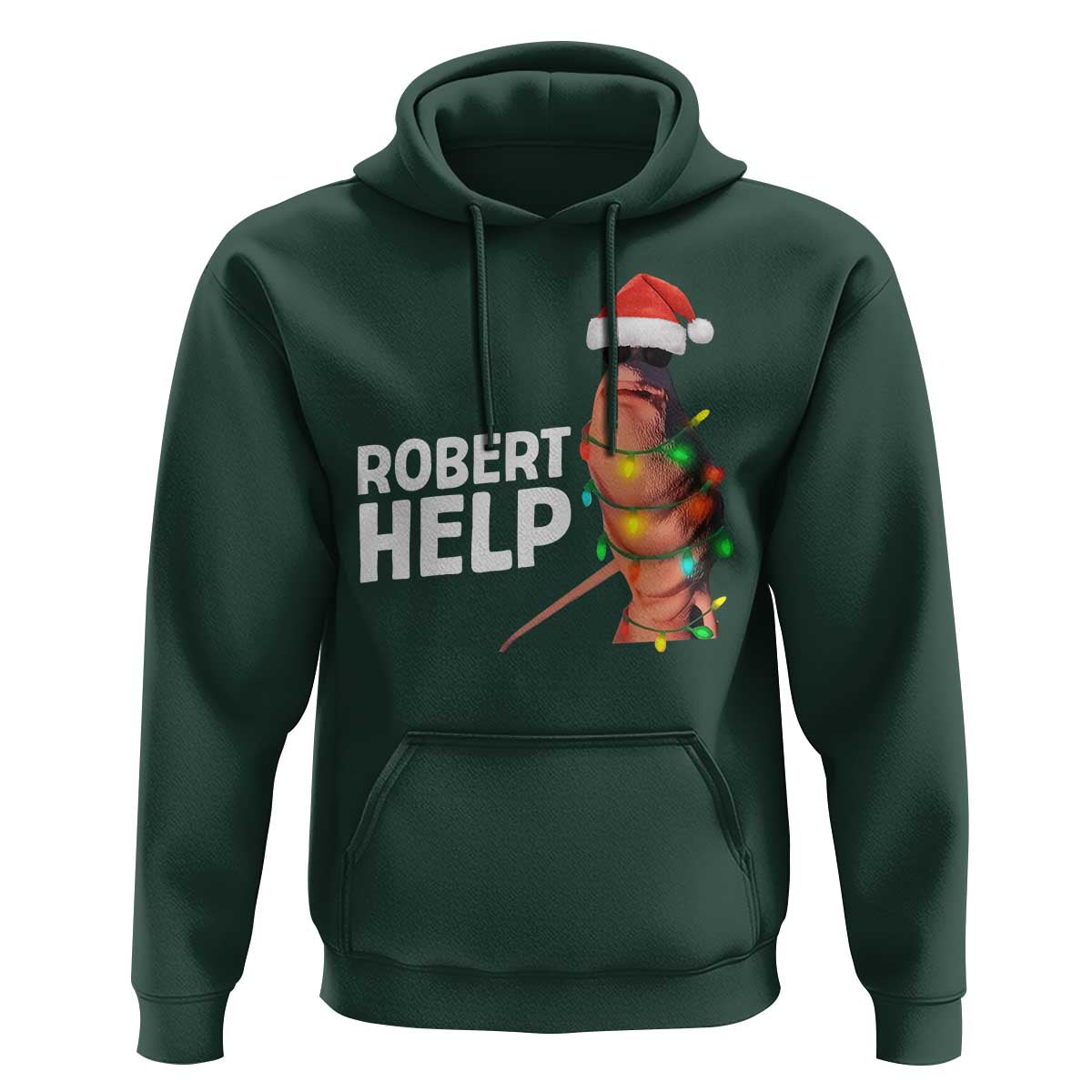 Marcus The Worm Christmas Hoodie Robert Help Internet Weirdcore Brainrot Humor - Wonder Print Shop