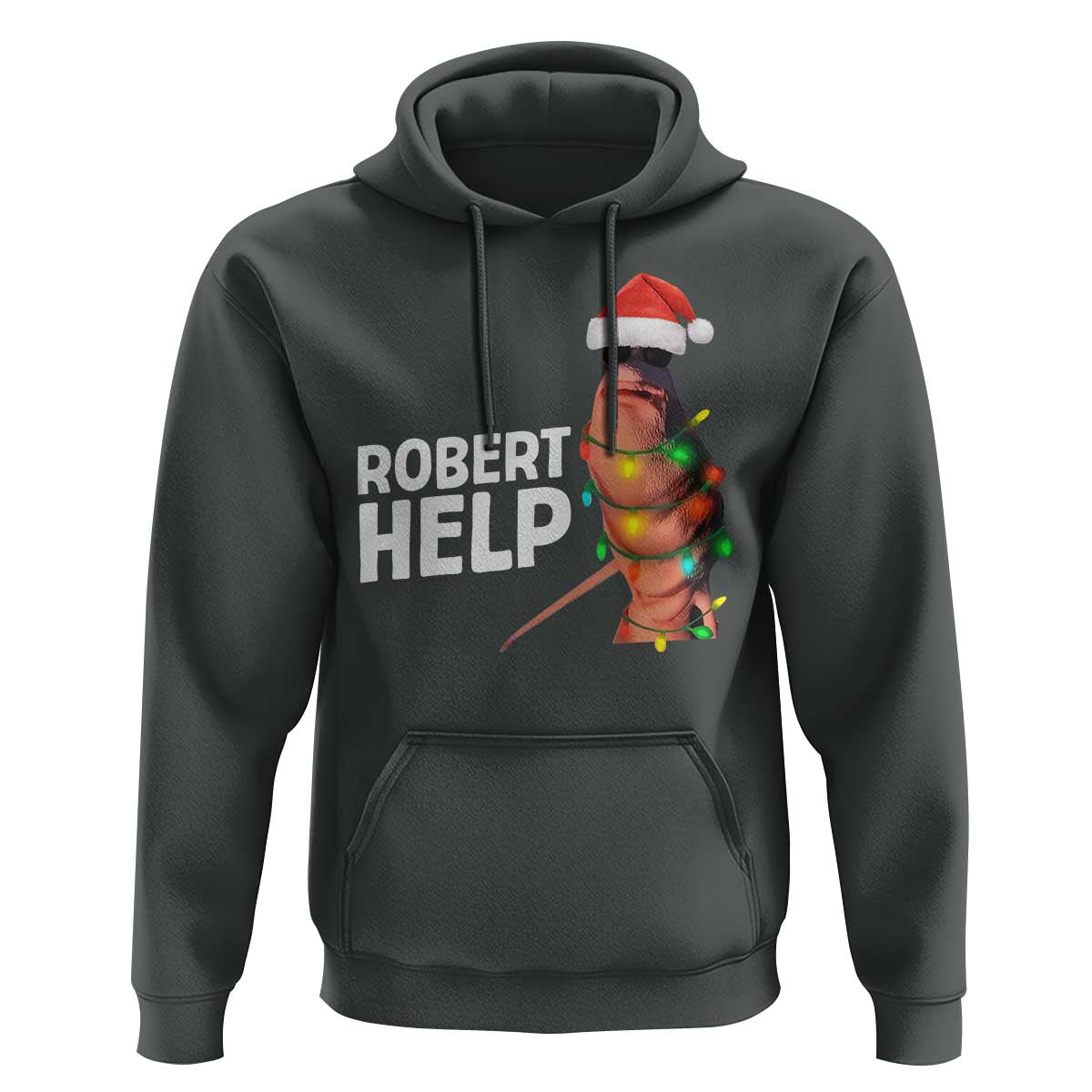 Marcus The Worm Christmas Hoodie Robert Help Internet Weirdcore Brainrot Humor - Wonder Print Shop