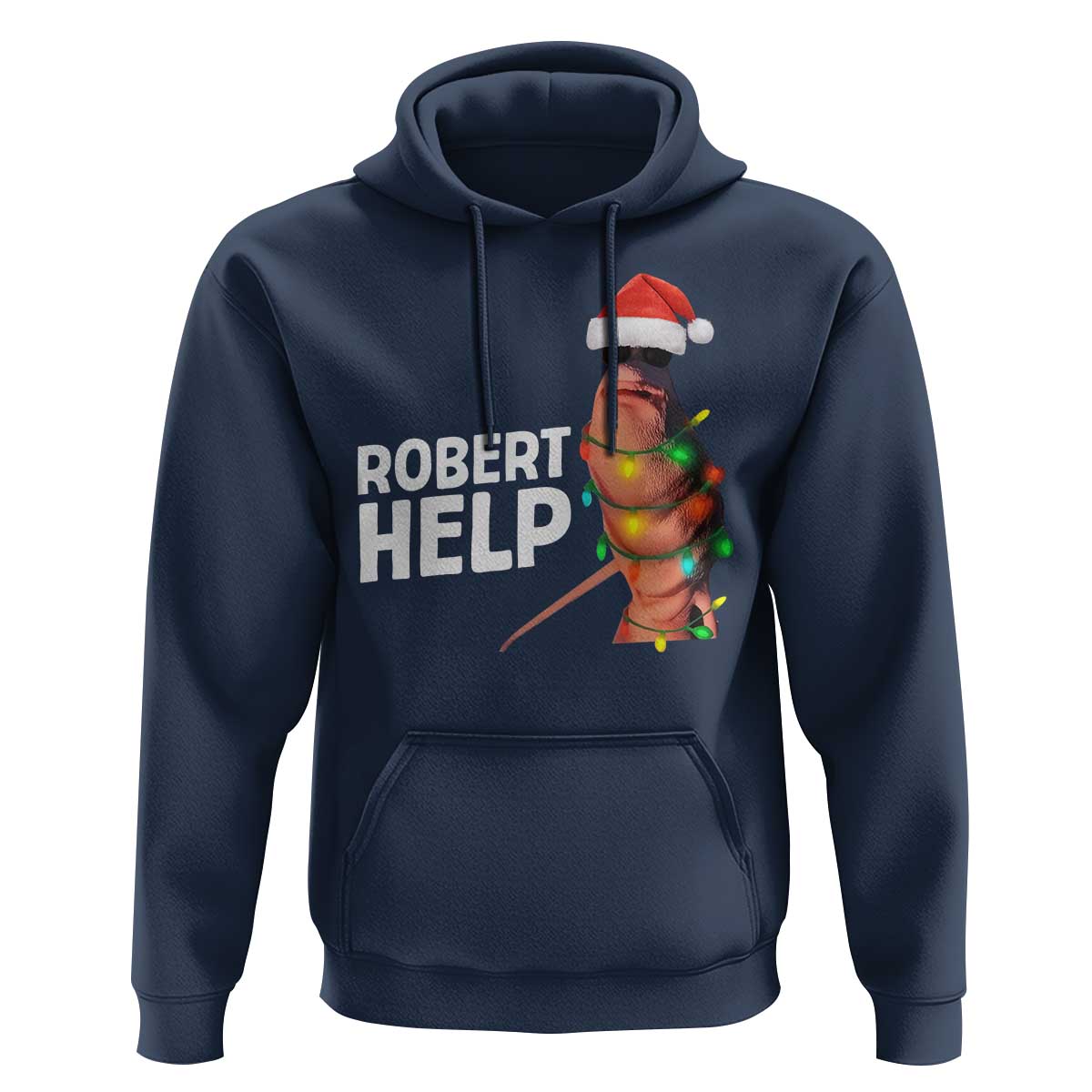 Marcus The Worm Christmas Hoodie Robert Help Internet Weirdcore Brainrot Humor - Wonder Print Shop